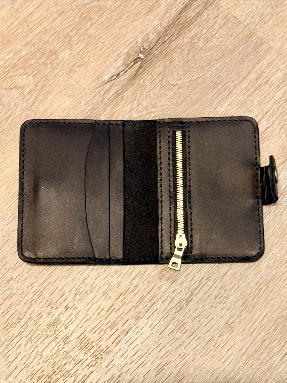Portland Leather Mini Bifold in Black - Picture 3 of 4